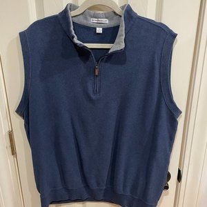 Peter Millar Q-Zip Vest Size Large Navy